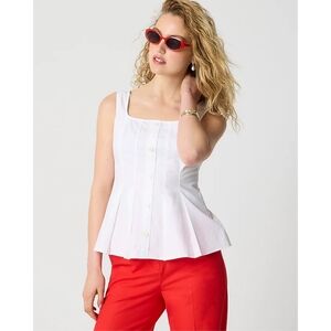 NWT J.Crew Sleeveless Button-up Peplum Top Size 00